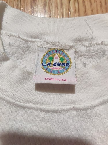 Vintage 80s LA Gear Finish Line Sweatshirt Womens XL Neon Made In Usa Los Angels - Picture 5 of 6