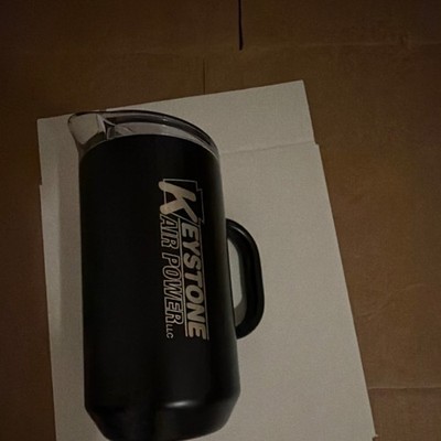 Keystone Air Power LLC Black Plastic Travel Mug with Drink Through Lid