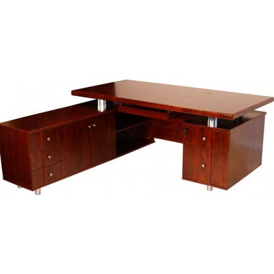 Senato 2m Mahogany Executive Corner Desk 2000mm 802 20 Office
