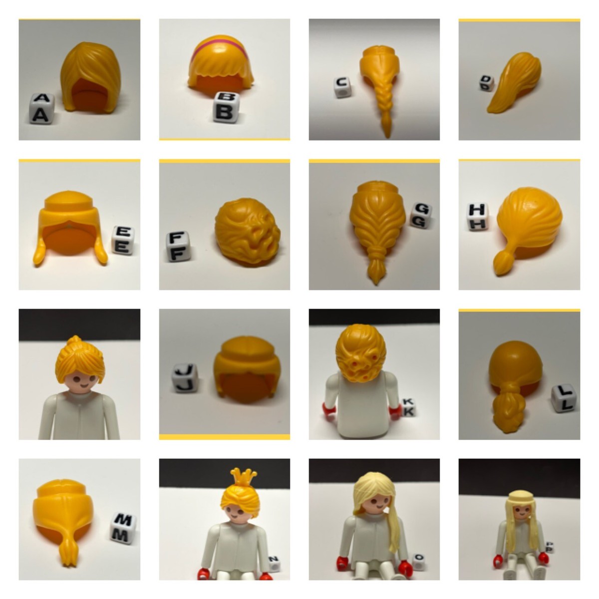 Lotto Di Capelli Playmobil – Uomo, Donna, Panino Classico, Ricci, Fascia, Scegli Quantità 5/10/20