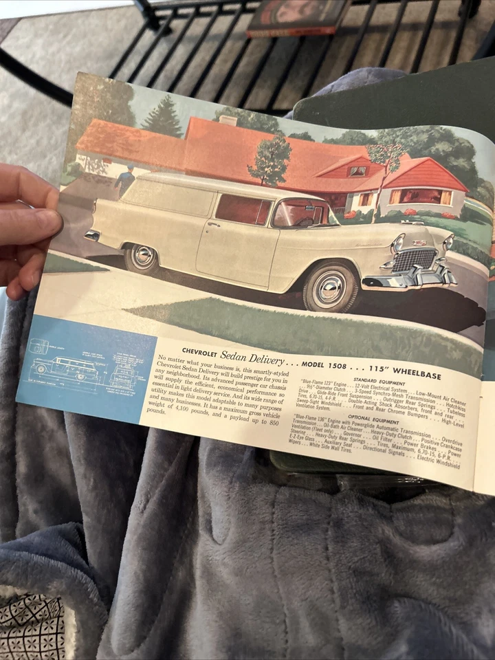 1955 CHEVROLET PANEL TRUCK & SEDAN DELIVERY SALES BROCHURE / ORIGINAL CATALOG - Image 2 of 4