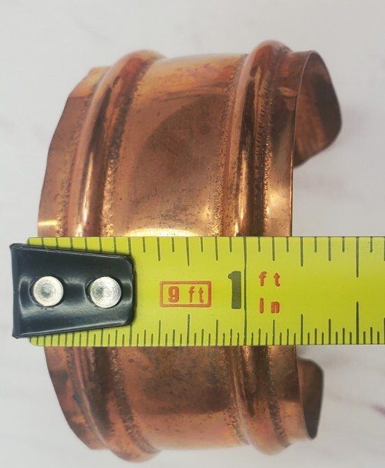 2 - Solid Copper Bangle Bracelet Adjustable Cuffs… - image 9
