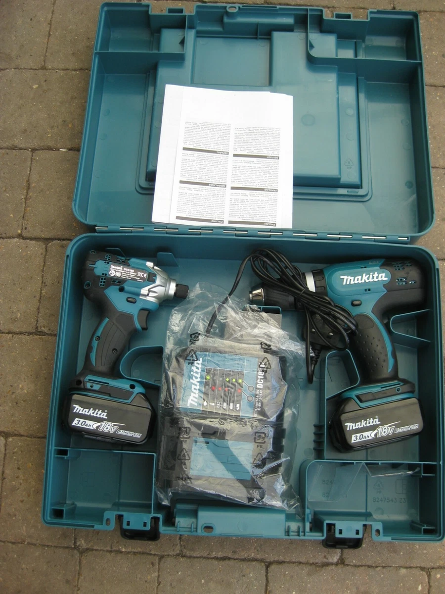 MAKITA DLX2336S 18V 3.0AH LI ION LXT CORDLESS TWIN PACK DRILL IMPACT SET