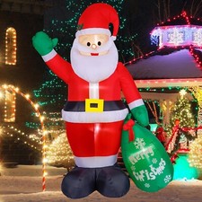 8ft Inflables Pap  Noel De Navidad Santa Con Luces Decoraci n Para Exteriores,