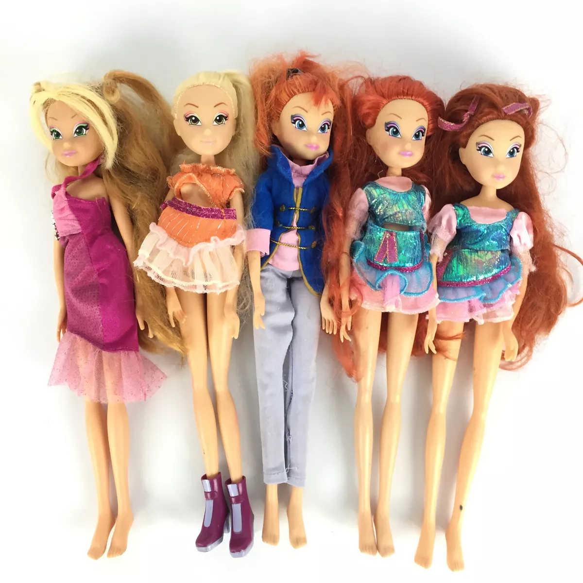 indlogering tackle Grundig Lot of 5 Winx Club Doll Bloom Stella Flora Enchantix Rainbow | eBay