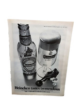 1972 Heineken Beer Number One Imported America Original Print Ad vintage