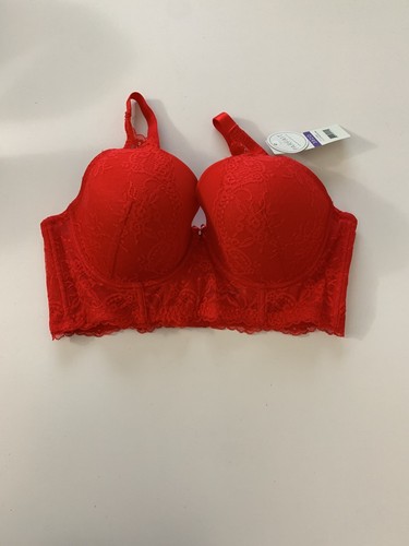 NWT! PARFAIT Women's Sz 38DD Sandrine Plunge Longline Underwire Bra P5351 Red - Picture 4 of 10