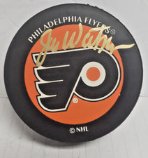 Joe Watson autographed Hockey Puck (Philadelphia Flyers) Display Cube AW COA