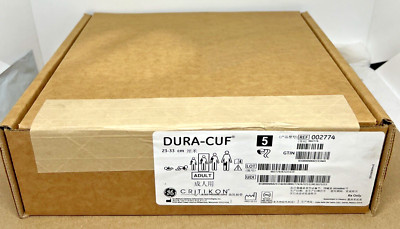 New case of 5 GE Critikon Dura-Cuf Adult 23-33cm Ref 2774