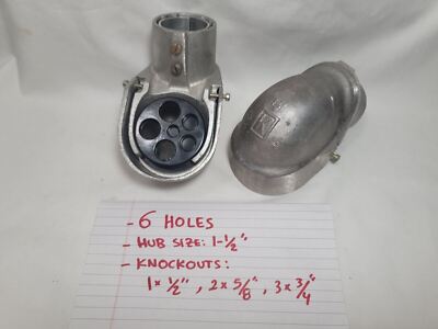 KILLARK-Hubbell STFB-5, 1-1/2'' Entrance Cap Weather Head, 6 Holes, 3/4, 5/8, 1/2