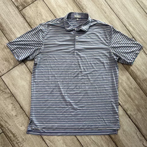 Peter Millar Summer Comfort Polo Striped Men’s Size XL Stretch Performance Golf