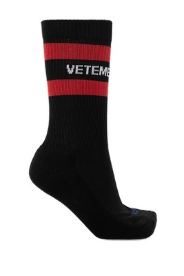 VETEMENTS Logo Intarsia Striped Socks