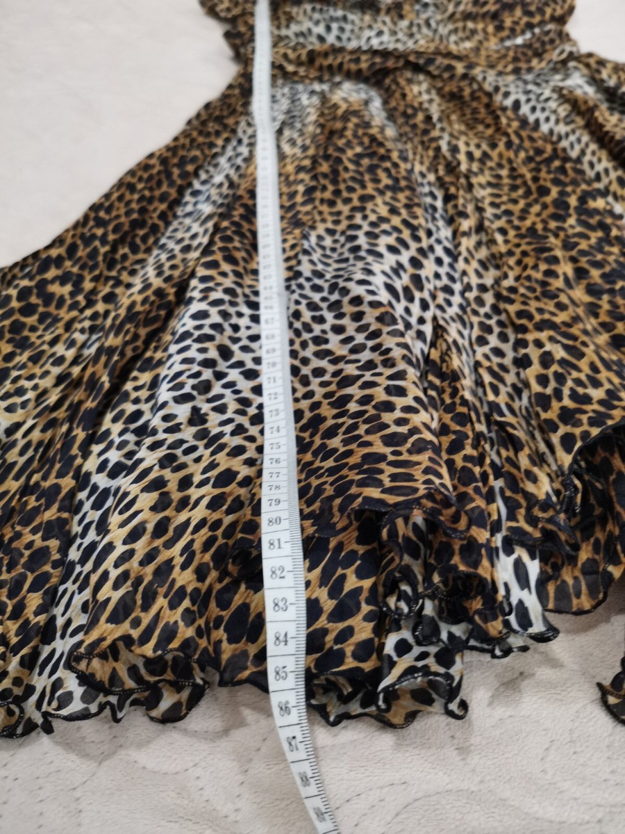 Dolce & Gabbana Runway Bustier D&G Leopard Print Ruffle Silk