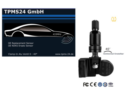 4x SMART RDKS TPMS Reifendrucksensor OE-R Original Ersatz Sensor Ventil Schwarz