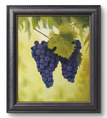 Oleo sobre tela, uvas del campo.