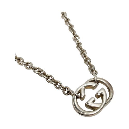 Gucci Trademark Sterling Silver Padlock Necklace YBB79634200100U