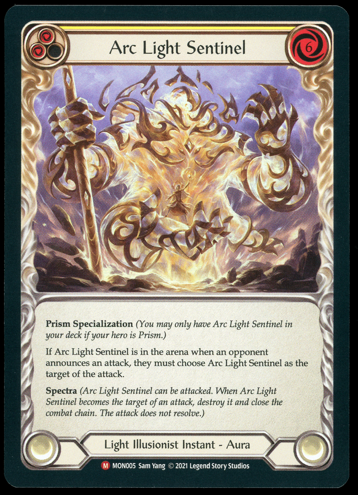 Arc Light Sentinel Foil - Flesh and Blood FaB TCG 1st Edition Monarch MON005 NM
