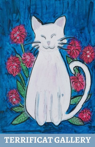 Cat Stickers 20 pcs, TERRIFICAT, Original Cat Art, VINYL, gift, NEW, cat lover - Picture 9 of 22