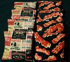 BBQ BACON LOVERS Picnic Ribs 8 ACA regulation Cornhole Party baggo bags