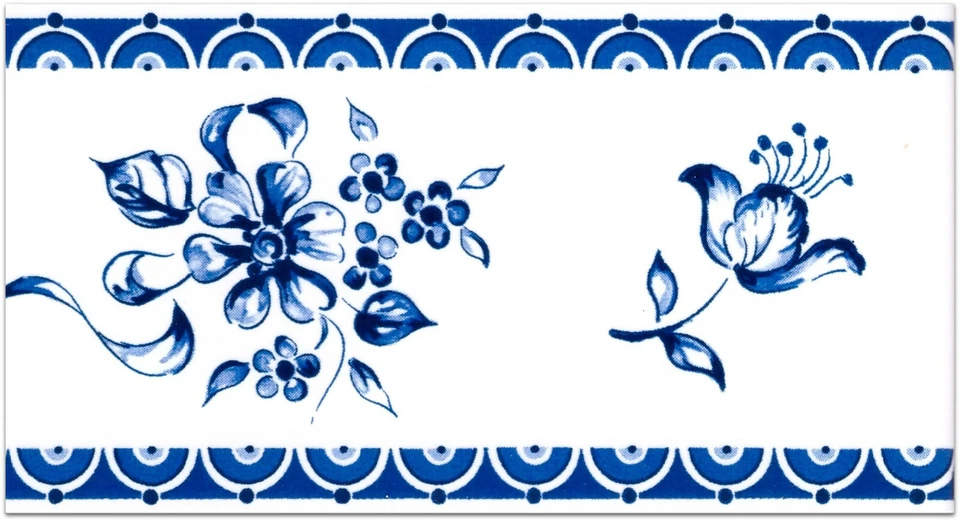 NICHT MARKIERT -- tiles border Delft style, - tiles - Netherlands " size 10x5 cm --