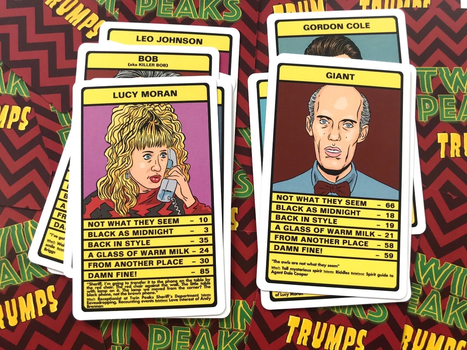 TWIN PEAKS 'Trumps' Card Game (David Lynch, Log Lady, Dale Cooper, Killer Bob) - Image 4 of 4