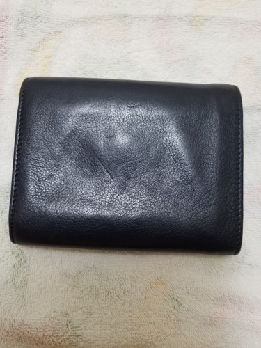 Tod's Damen Marineblau Glattleder Dreifachfaltung Druckknopf Geldbörse - Bild 8 von 13