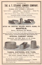 1902 The A.T. Stearns Lumber Co Florida Gulf Cypress A Specialty Print Ad
