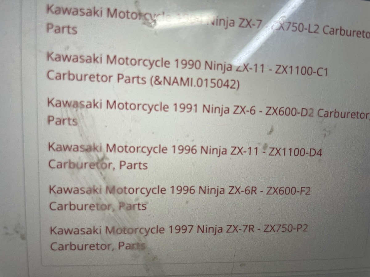 Kawasaki ZX1100,ZX750,ZX900,ZX1200,ZX10,Carb Bowl Gaskets 18-2677