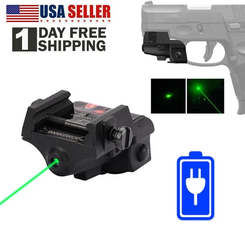 USB Rechargeable Pistol Green Laser Sight For Glock 17 19 20 Taurus G2C