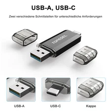 High Speed USB3.0 Flash Drive 128GB Type C Memory Photo Stick for iPhone Android