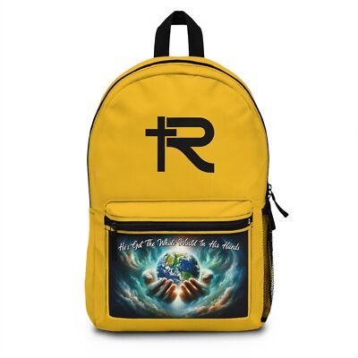 He's Got The Whole World In His Hands Backpack - Yellow
