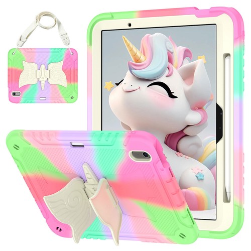 Kids Shockproof Unicorn Butterfly Stand Case Cover For iPad Air 11 inch M2 2024 - Picture 18 of 26