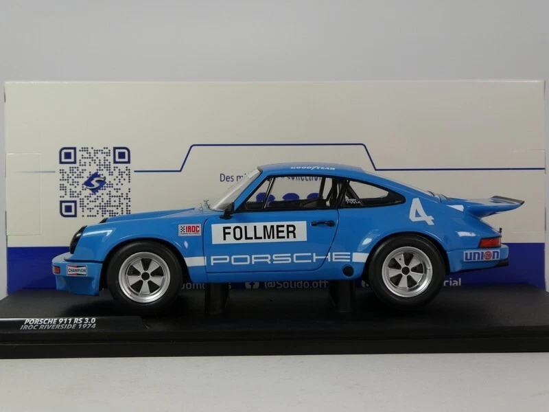Collection Solido édition Limitée Porsche 911 RS N°1 Winner IROC Daytona 1974 – M.Donohue – Solido 1/18 – Neuf Sous Boîte