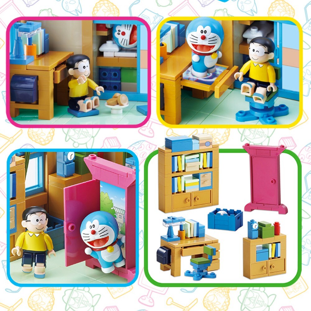 Doraemon Oxford 2023 Doraemon Nobi Nobita HOUSE Brick Block Assembly