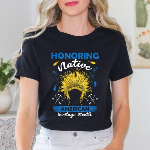 Honoring Native American Heritage Month T-Shirt For Men Women - Picture 5 of 21