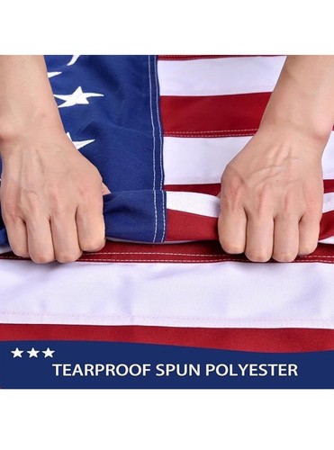 MUFRI Bandiere Americane per Esterno 3’x5’ Ultra Resistenti Antistrappo Made In USA - Foto 2 di 9