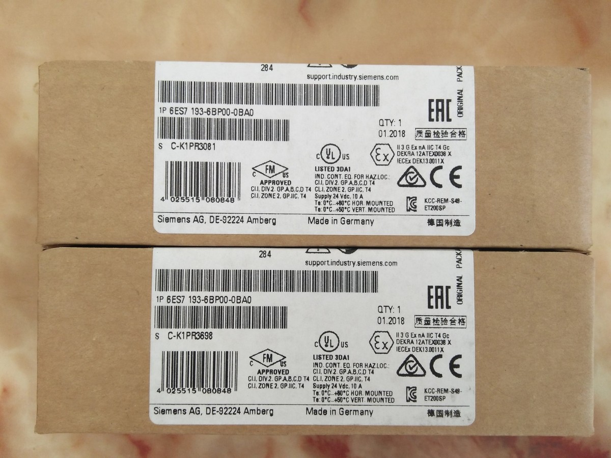 SIEMENS 6ES7193-6BP20-0DA0, A0, Push-in Terminal, FS:03 - Foto 7