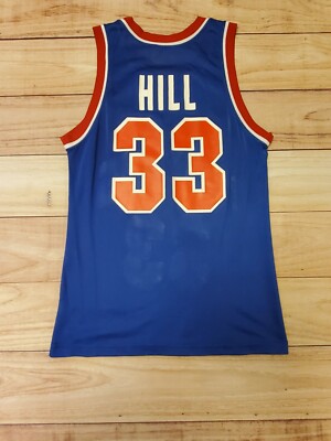 NBA - RARE VNTG CHAMPION DETROIT PISTONS JERSEY BLUE GRANT HILL