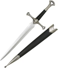 Mini Medieval Sword With 7.75" UNSHARPENED Stainless Steel Blade Black Handle