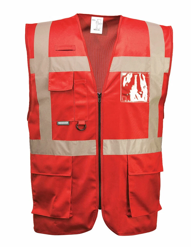 Portwest UF476 Iona Executive Safety Lightweight Zip Vest with Reflective Tape - Image 4 of 4