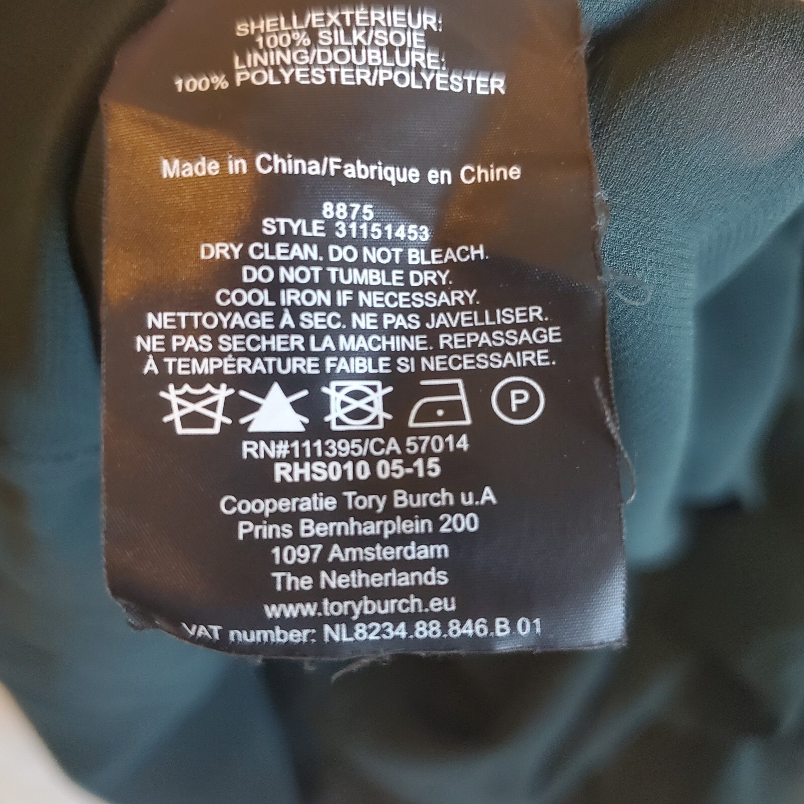 Tory Burch Silk Tunic Mini Dress Women 10 Hunter Green Layered Lagenlook Keyhole thumbnail 5