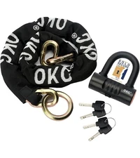 OKG Ultra Security Motorcycle Chain Lock, 4 Keys, 13lbs, 5 ft x 1/2in (12mm) ...
