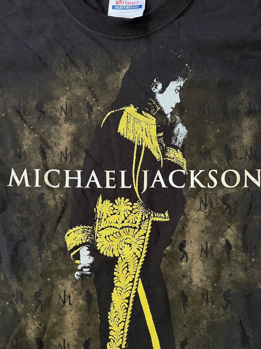 NOS 80sHanes Heavyweight Michael Jackson Graphic TeeBlack Short