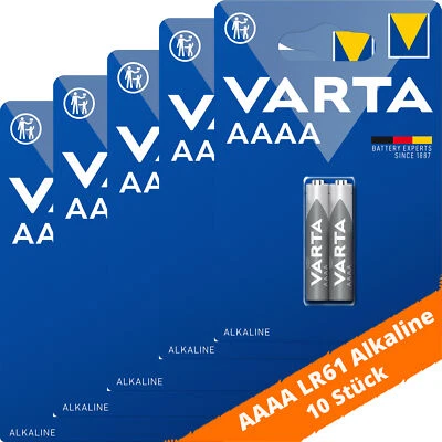 10 x Varta Mini AAAA LR61 MN2500 LR8D425 1,5V 4061 Alkaline Batterie 5 x 2er - Bild 1 von 3