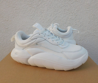 UGG WHITE LA ALTO CLOUD LACE PLATFORM TRAINER SNEAKERS, US 7/ EUR 38 ~NEW