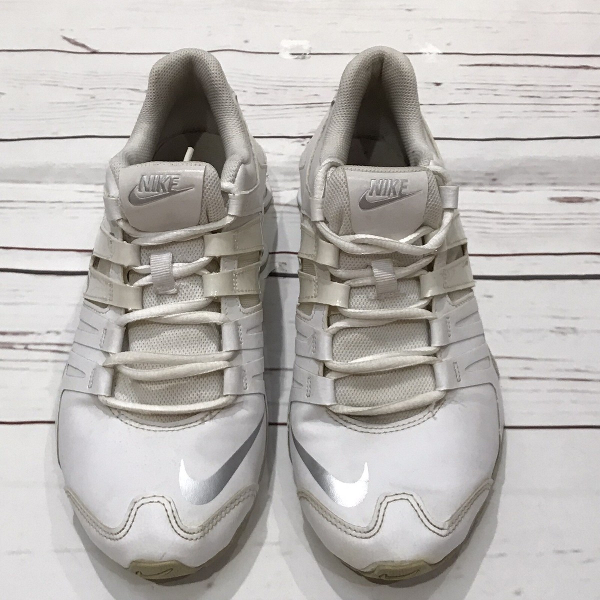 Nike Shox Current Shoes Sz 6Y GS White Silver Platinum Grey 739637