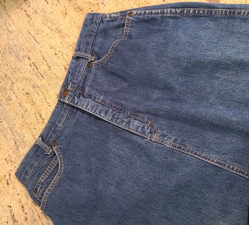 Vintage ‘80 White Label A-line Calvin Klein Blue Denim Jean Skirt Cotton Sz 12 - Picture 6 of 12