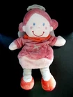 Z88 NICOTOY KIABI DOLL GIRL PRINCESS ANGEL PLUSH BLANKET PINK GREY WING