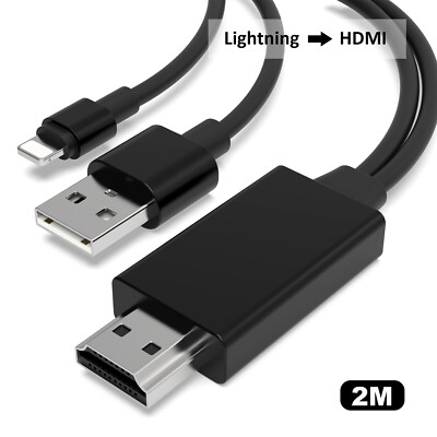 Ligtning zu HDMI 2M AV Kabel Adapter Video Full HD TV für iPhone IPad ITouch