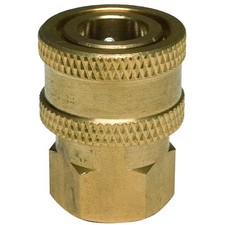Zoro Select 1Mdg6 1/4 In F Quick Connect Coupler, Brass/Stainless Steel,